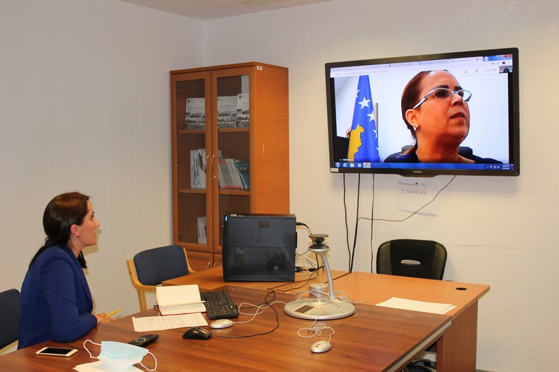 A virtual meeting between the representative of the Ministry of Local Government and the director of Kosovo Institute for Public Administration