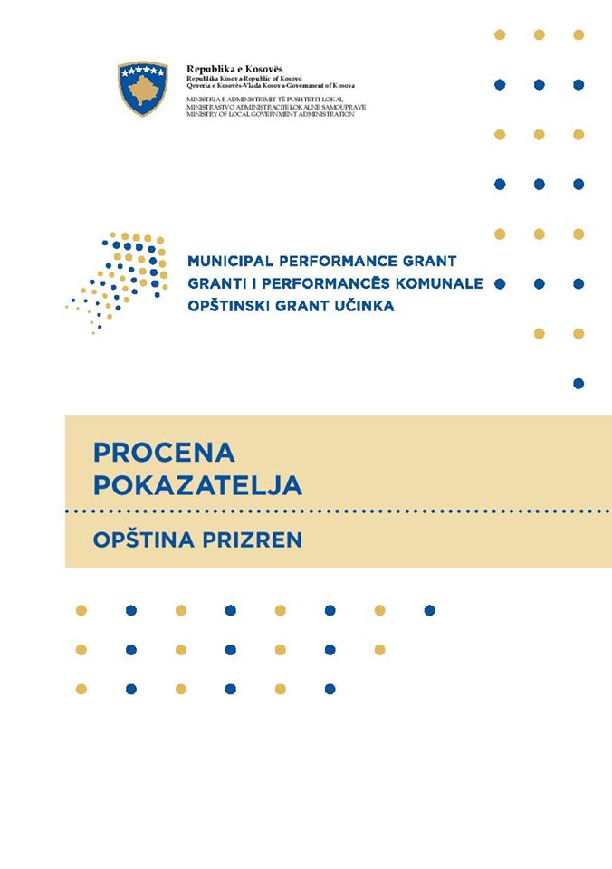 OPŠTINSKI GRANT UČINKA PROCENA POKAZATELJA OPŠTINA PRIZREN