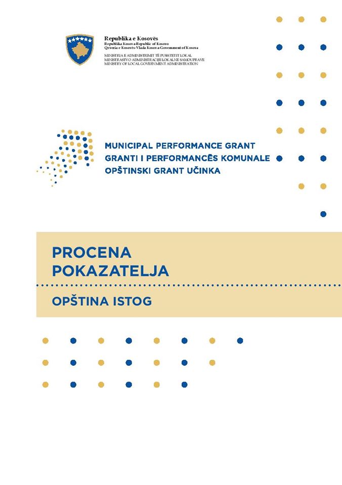 OPŠTINSKI GRANT UČINKA PROCENA POKAZATELJA OPŠTINA ISTOK