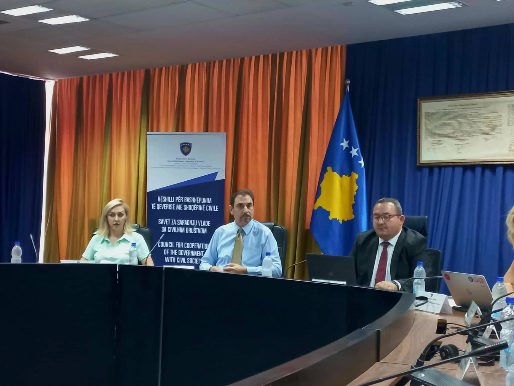 Deputy Secretary General of MLGA Venera Çerkini participates in the meeting of the Council for Cooperation of the Government with the Civil Society