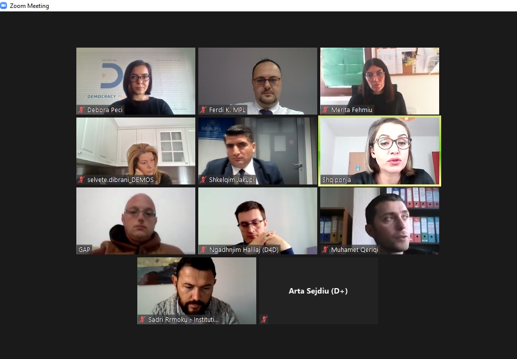 A virtual meeting with civil society organizations