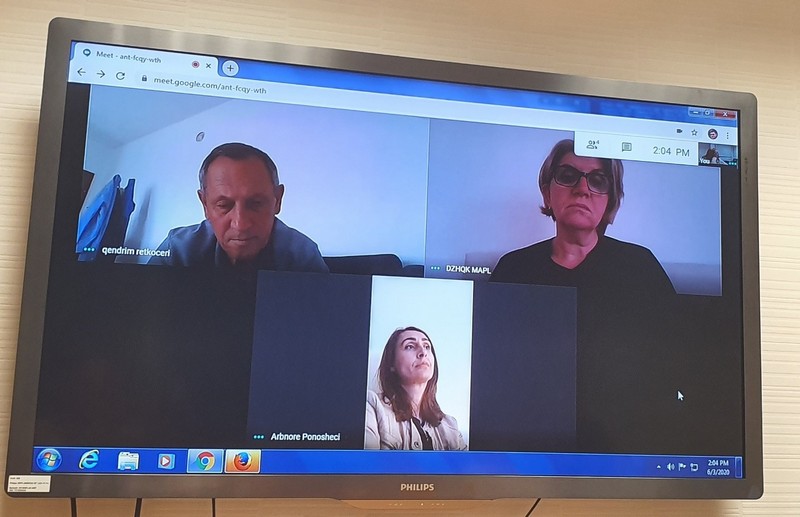 Virtual meeting with the municipality of Klina regarding the implementation of the projects financed by MLGA funds