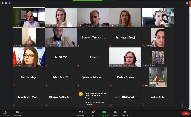 Public Consultation Meeting held on the presentation of the draft document of IPA III CBC Programme Albania-Kosovo 2021-2027, via Zoom Platform